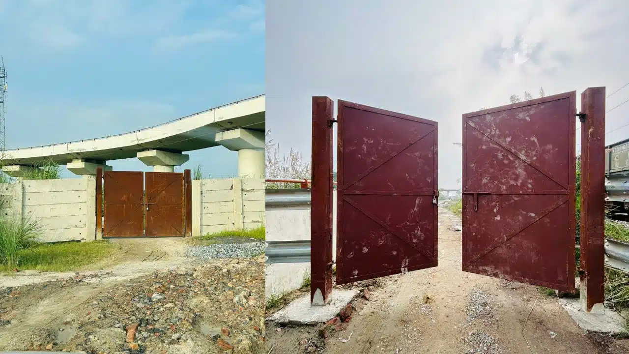 Auraiya News: Two railway gates locked, completely halting villagers' movement; the main road leading to the village has been completely closed.