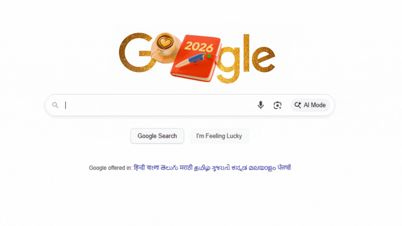 Google Doodle: Google celebrates New Year 2026 with a special doodle, wishing everyone a happy new beginning.