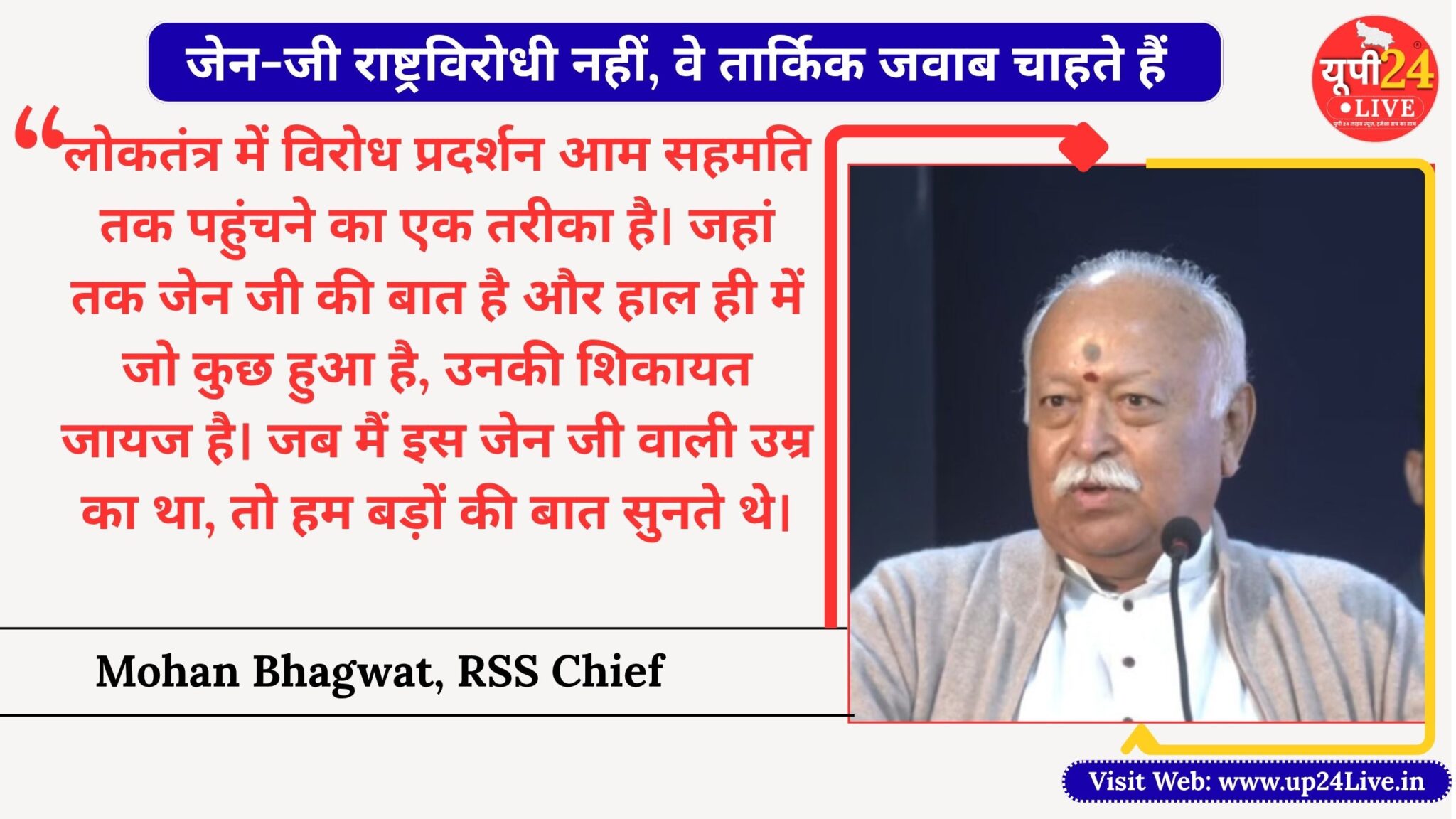 Home 77 New Delhi: Gen-Z are not anti-national; they want logical answers – Mohan Bhagwat
