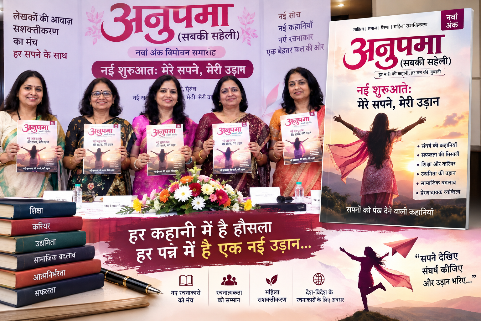 Home 18 Sabki Saheli: Launch of the ninth issue of *Anupama* (Sabki Saheli) magazine—a special edition featuring stories of struggle and success.